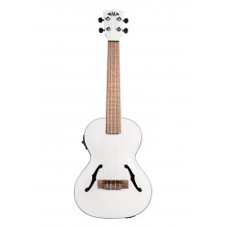 Kala KA-JTE-MTW Archtop blanc - ukulélé électroacoustique ténor (+étui)