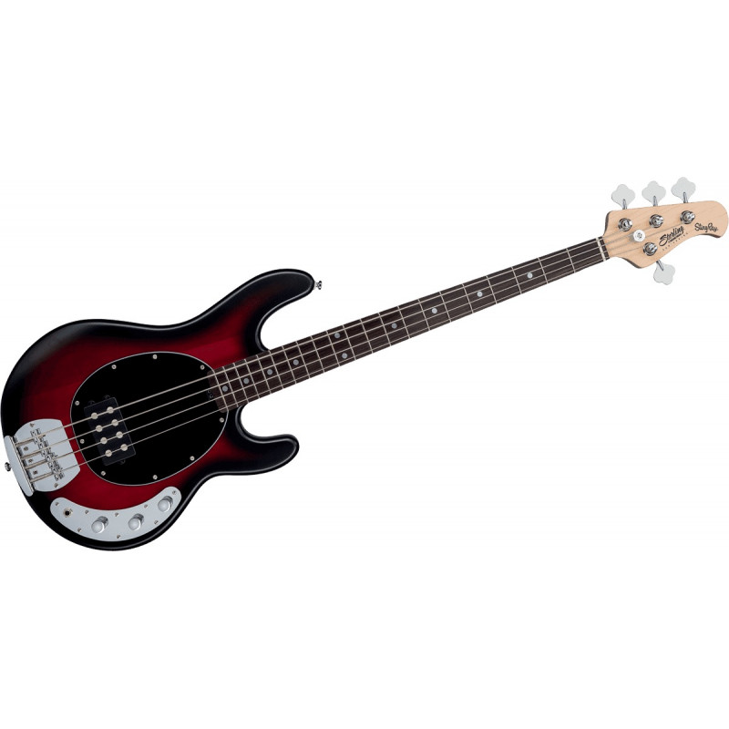 Sterling by Musicman Stingray Ray4 - Ruby Red Burst Satin - Basse électrique