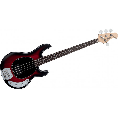 Sterling by Musicman Stingray Ray4 - Ruby Red Burst Satin - Basse électrique