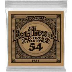 Ernie Ball 1454 - Corde acoustique au détail Earthwood 80/20 Bronze - Filé bronze 054