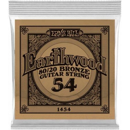 Ernie Ball 1454 - Corde acoustique au détail Earthwood 80/20 Bronze - Filé bronze 054