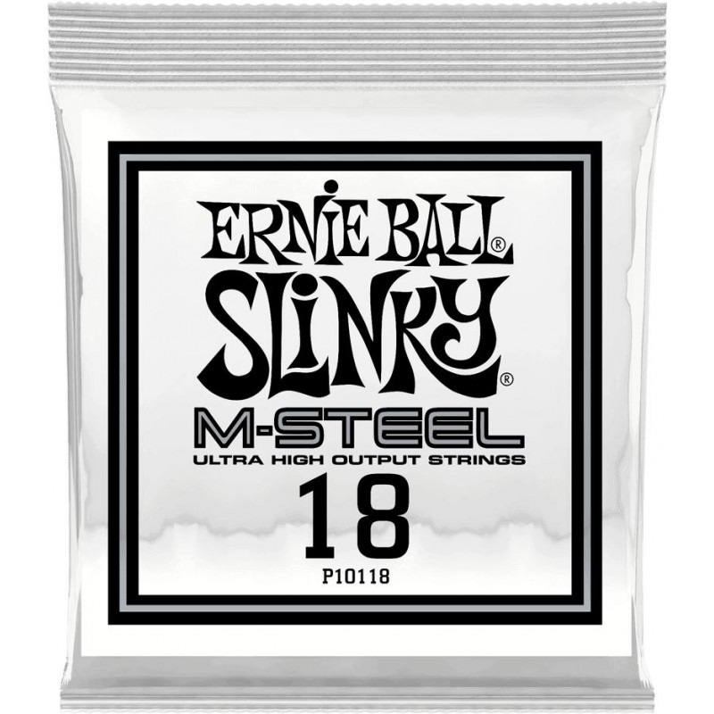 Ernie Ball 10118 - Corde électrique au détail Slinky M-Steel - tirant 018