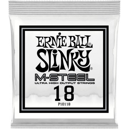 Ernie Ball 10118 - Corde électrique au détail Slinky M-Steel - tirant 018
