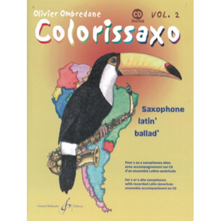 Colorissaxo Volume 2 - Partition 1 ou 2 Saxophones alto - Olivier Ombredane (+ audio)