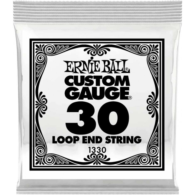 Ernie Ball 1330 - Corde folk à boucle au détail Stainless Steel - tirant 030