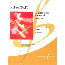 Hubert Prati 17 Etudes Faciles et Progressives pour saxophone