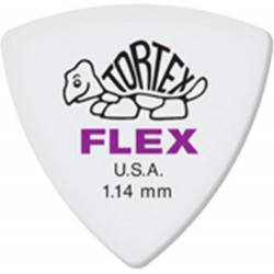 3 Médiators Dunlop Tortex Flex triangle  1.14 mm - 456R114