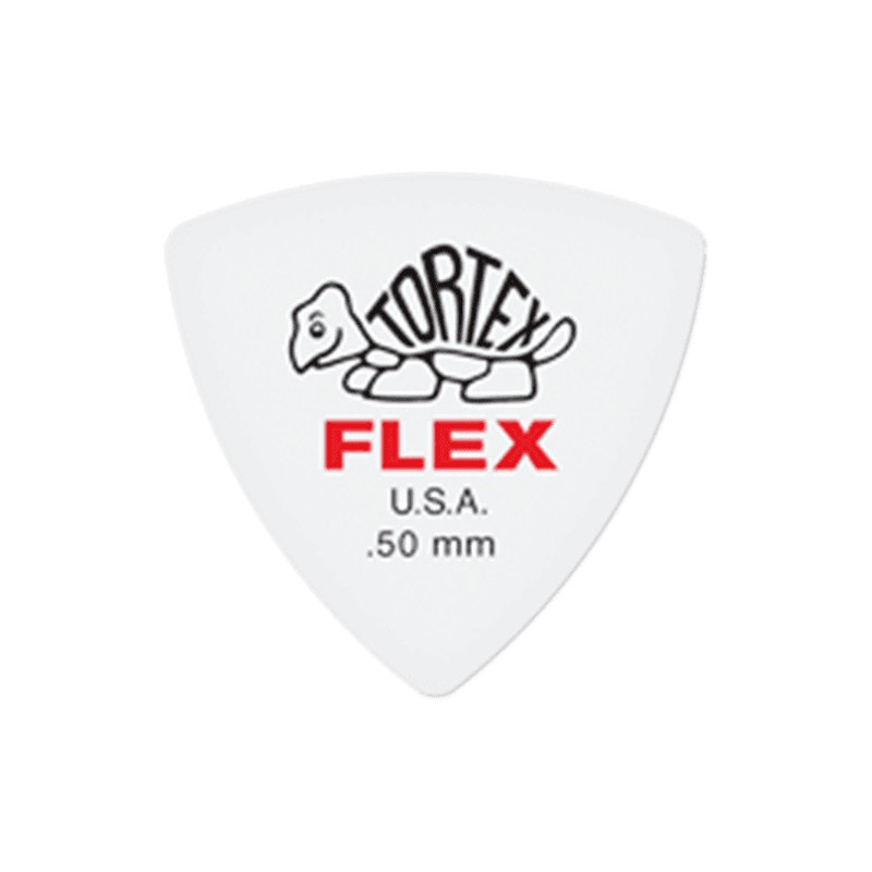 3 Médiators Dunlop Tortex Flex triangle 0.50mm - 456R50