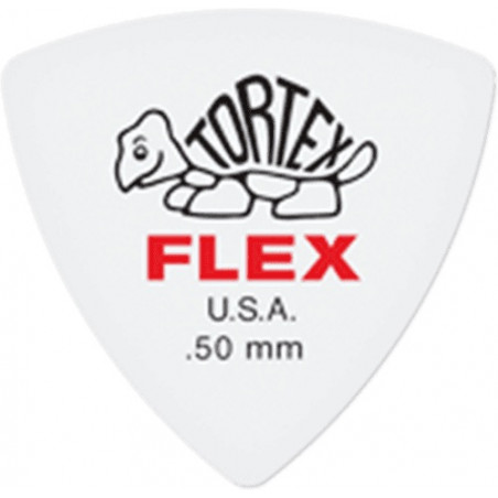 3 Médiators Dunlop Tortex Flex triangle 0.50mm - 456R50