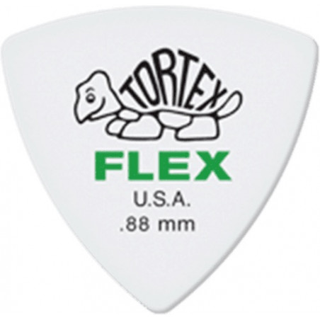 3 Médiators Dunlop Tortex Flex triangle 0.88 mm - 456R88