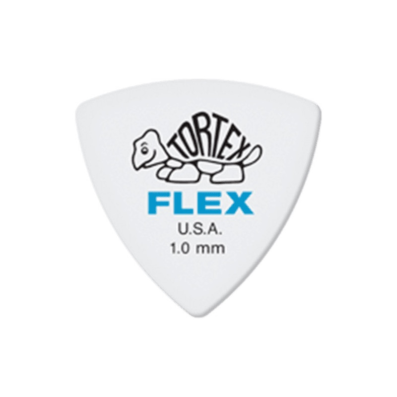 3 Médiators Dunlop Tortex Flex triangle 1.00 mm - 456R100