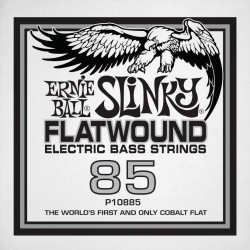 Ernie Ball 10885 - Corde basse au détail Slinky Flatwound - Filé plat Cobalt 85