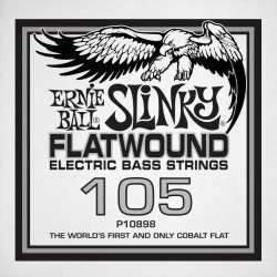 Ernie Ball 10898 - Corde basse au détail Slinky Flatwound - Filé plat Cobalt 105