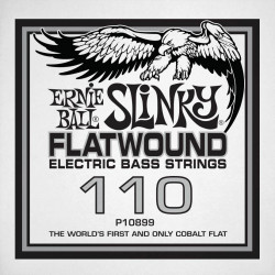 Ernie Ball 10899 - Corde basse au détail Slinky Flatwound - Filé plat Cobalt 110