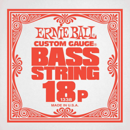 Ernie Ball 1338 - Corde basse au détail Slinky Stainless Steel - Acier plein 018