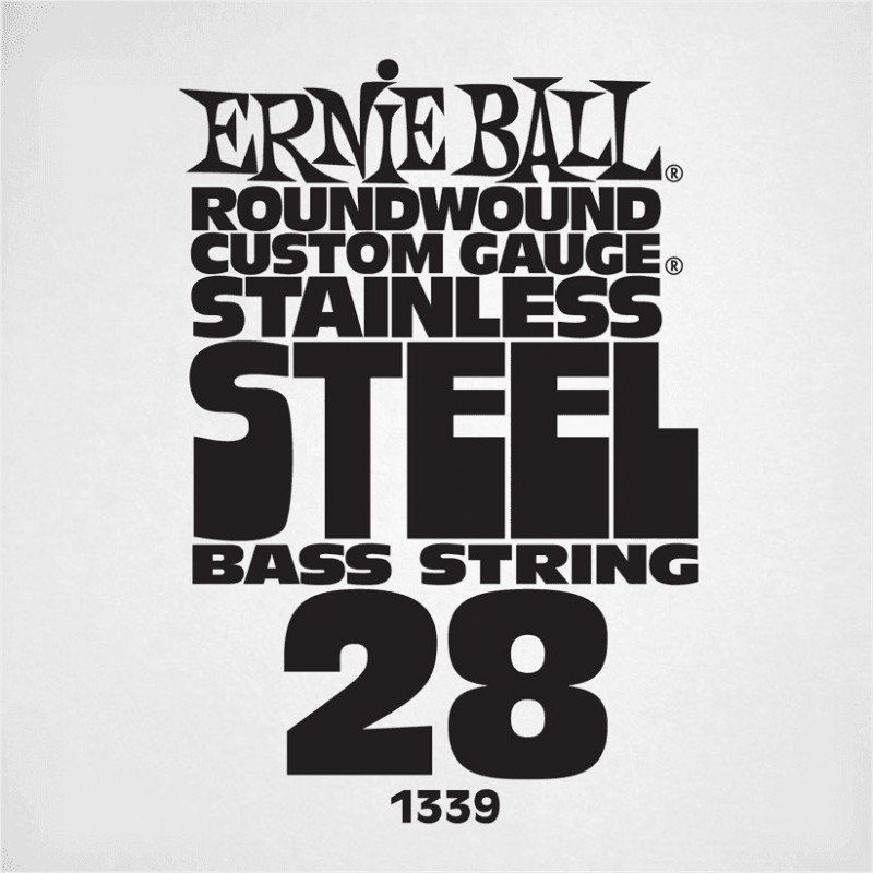 Ernie Ball 1339 - Corde basse au détail Slinky Stainless Steel - Filé 028