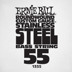 Ernie Ball 1355 - Corde basse au détail Slinky Stainless Steel - Filé 055