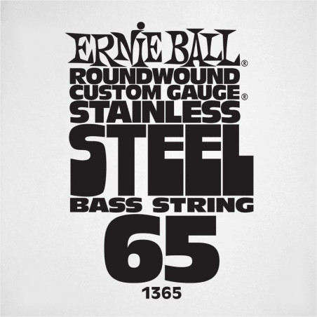 Ernie Ball 1365 - Corde basse au détail Slinky Stainless Steel - Filé 065