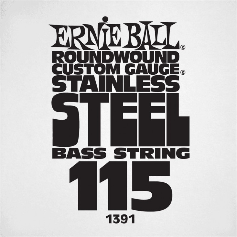 Ernie Ball 1391 - Corde basse au détail Slinky Stainless Steel - Filé 115