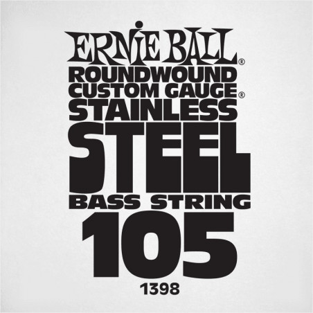 Ernie Ball 1398 - Corde basse au détail Slinky Stainless Steel - Filé 105