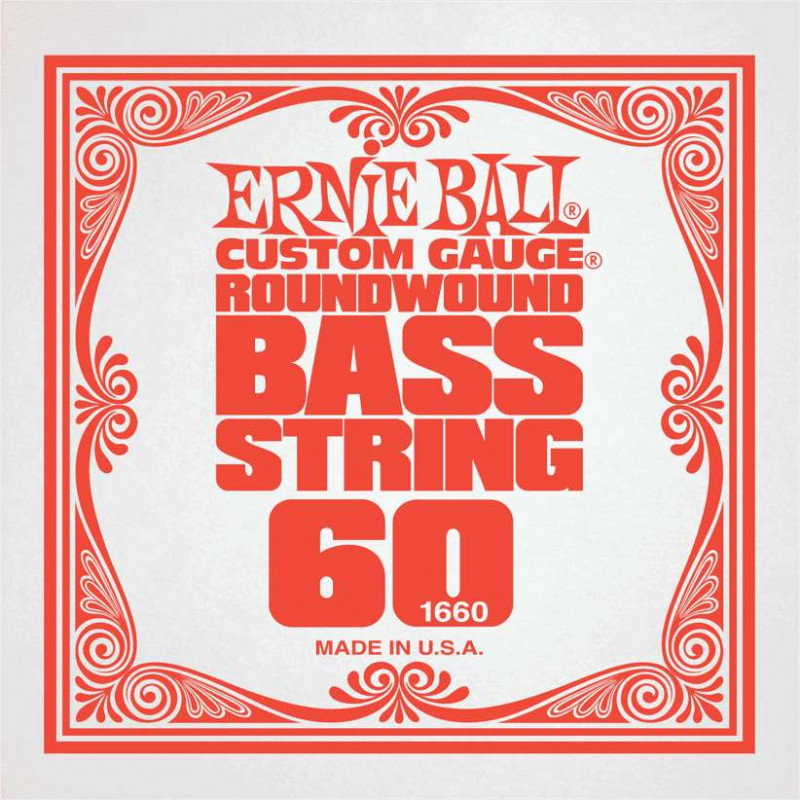 Ernie Ball 1660 - Corde basse au détail Slinky Nickel Wound - Filé nickel 060
