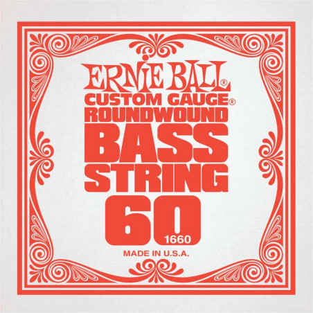 Ernie Ball 1660 - Corde basse au détail Slinky Nickel Wound - Filé nickel 060