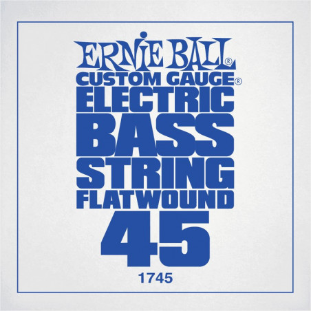 Ernie Ball 1745- Corde basse au détail Custom Gauge Flatwound - Filé plat 045