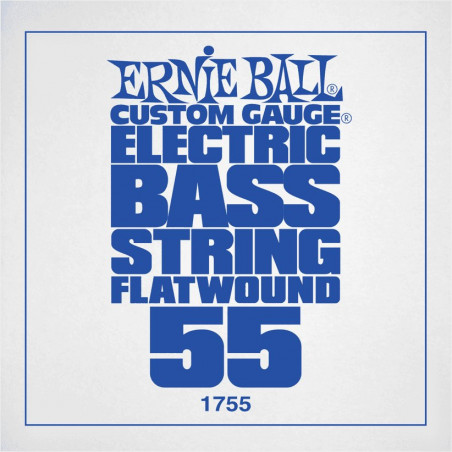 Ernie Ball 1755- Corde basse au détail Custom Gauge Flatwound - Filé plat 055