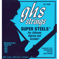 GHS 5500 - Jeu de cordes guitare basse - Super Steels Medium Scale Regular - 44-106