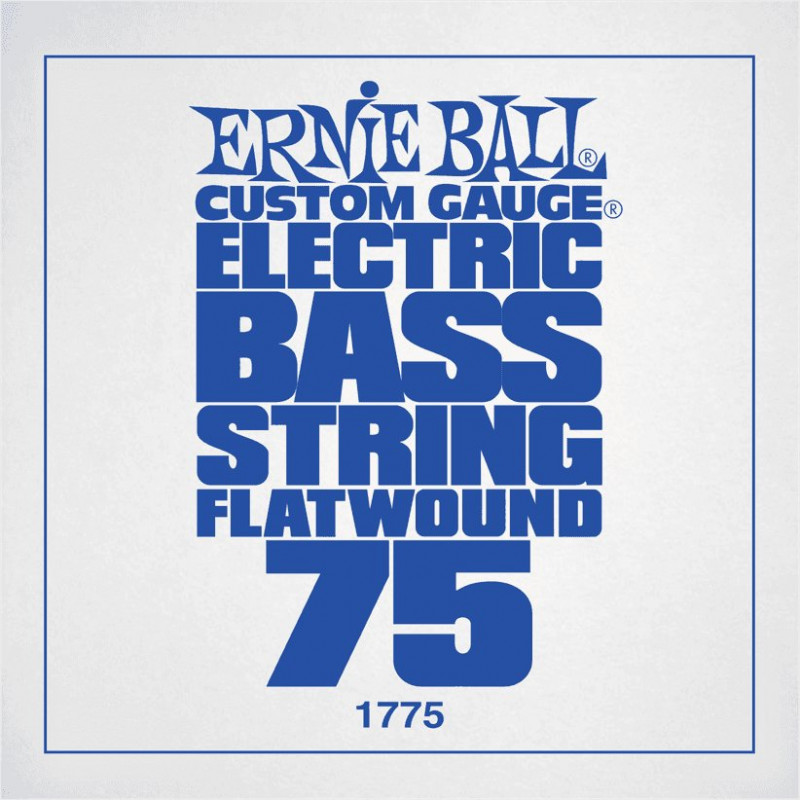 Ernie Ball 1775 - Corde basse au détail Custom Gauge Flatwound - Filé plat 075