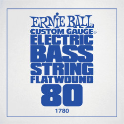 Ernie Ball 1780 - Corde basse au détail Custom Gauge Flatwound - Filé plat 080