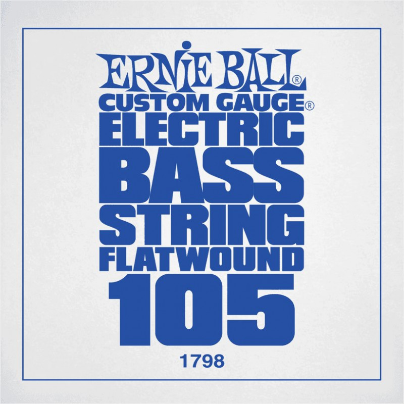 Ernie Ball 1798 - Corde basse au détail Custom Gauge Flatwound - Filé plat 105