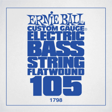 Ernie Ball 1798 - Corde basse au détail Custom Gauge Flatwound - Filé plat 105