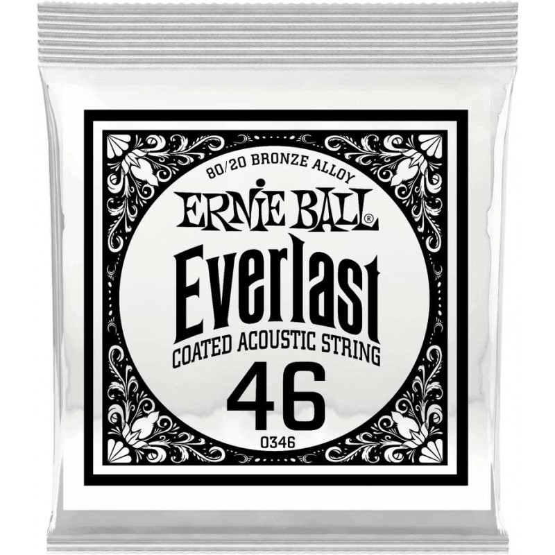 Ernie Ball 10346 - Corde acoustique au détail Everlast Bronze - Filé rond 046