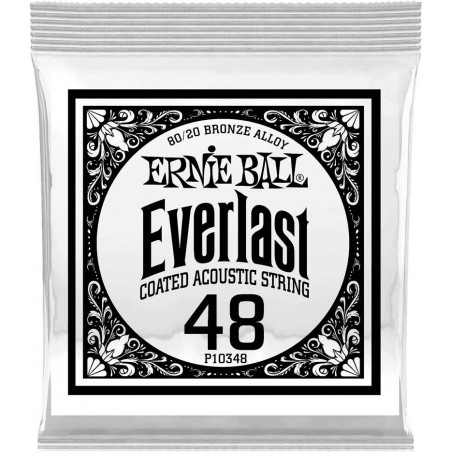 Ernie Ball 10348 - Corde acoustique au détail Everlast Bronze - Filé rond 048