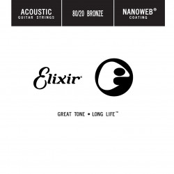 Elixir 15127 - Corde acoustique au détail Nanoweb Bronze - Filé 027