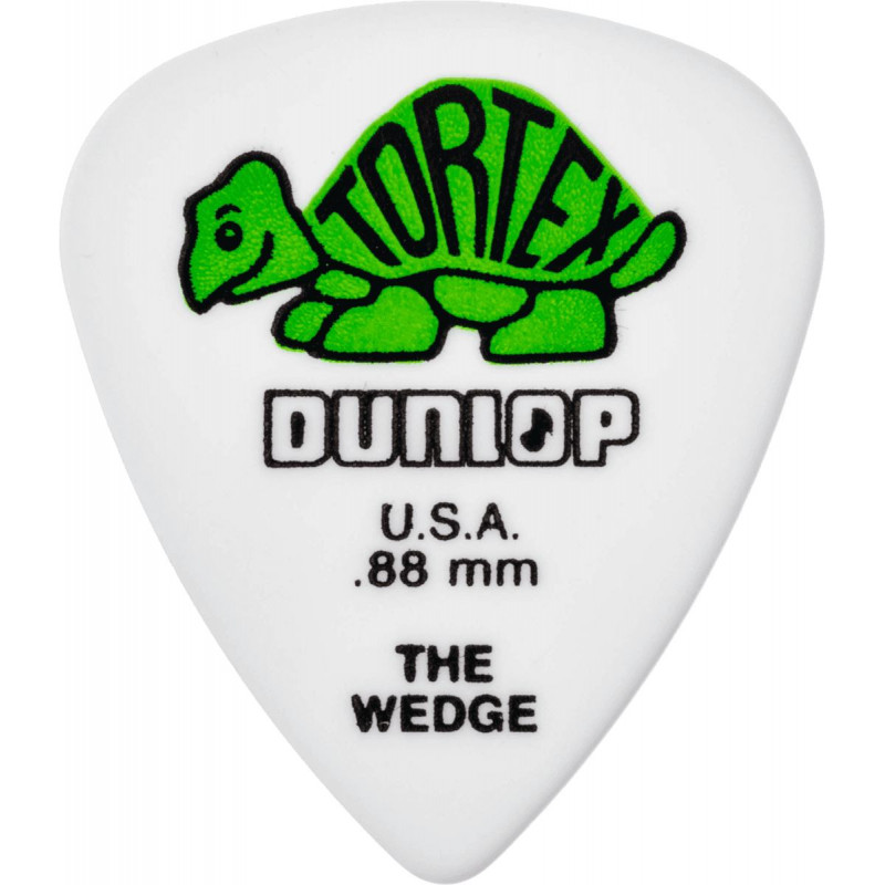 Dunlop 424R88  - Médiator Tortex Wedge - 0.88 mm à l'unité
