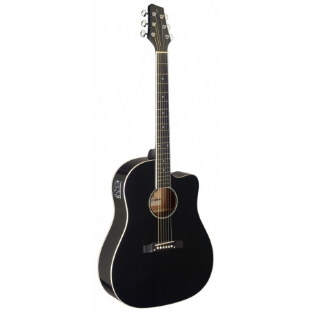 Stagg SA35 DSCE-BK - guitare électro-acoustique noire