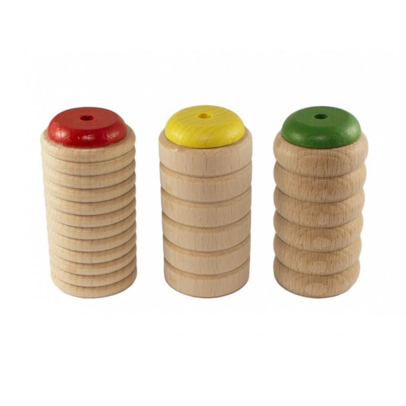 Rohema set de 3 scrapy shakers - éveil musical