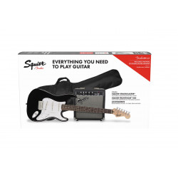 Squier - Pack Squier Stratocaster black - Pack guitare électrique + ampli