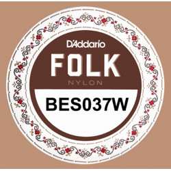 D'Addario BES037W  - Corde au détail guitare folk Nylon La réassort du jeu EJ32