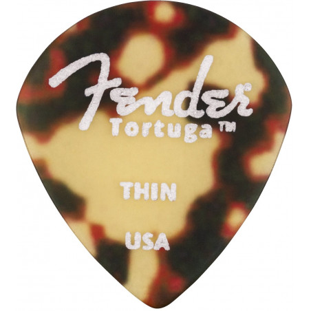 Fender - Médiator TORTUGA FORME 551 Thin - pack de 6 médiators guitare