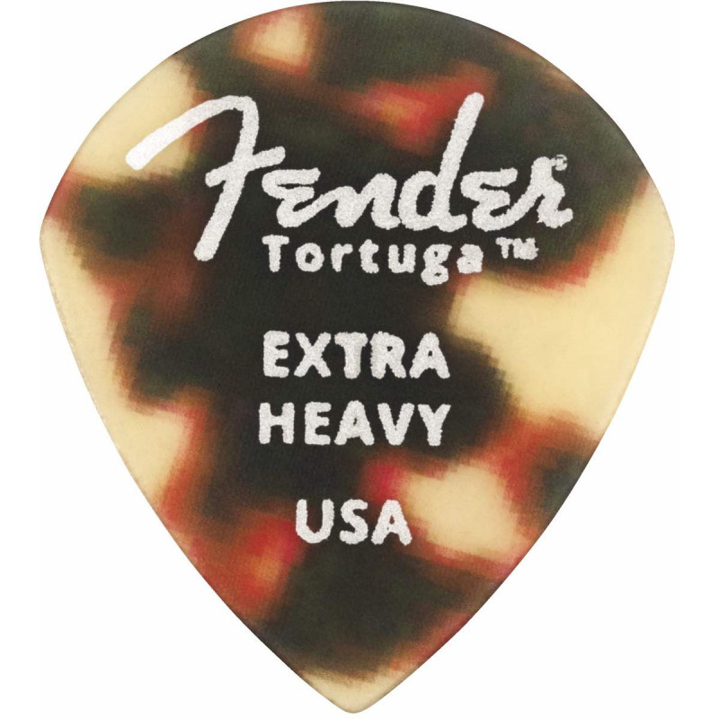 Fender - Médiator TORTUGA FORME 551 Extra Heavy - pack de 6 médiators guitare