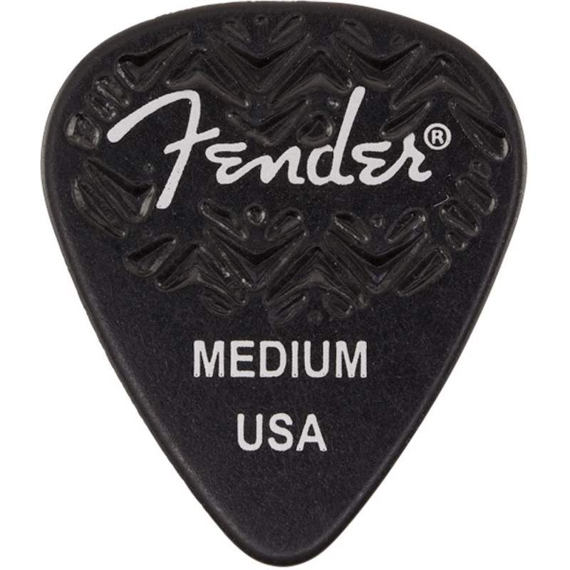 Fender - Médiators Black 351 Shape Medium - Pack de 6 médiators
