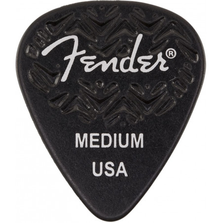Fender - Médiators Black 351 Shape Medium - Pack de 6 médiators