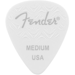 Fender - Médiators White 351 Shape Medium - Pack de 6 médiators