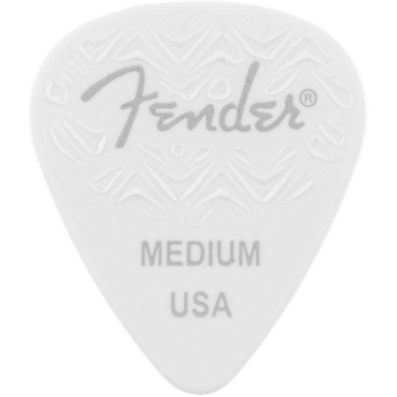 Fender - Médiators White 351 Shape Medium - Pack de 6 médiators