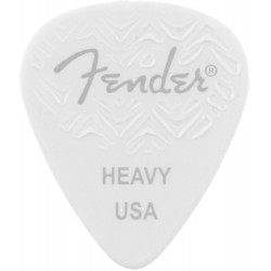 Fender - Médiators White 351 Shape Heavy - Pack de 6 médiators