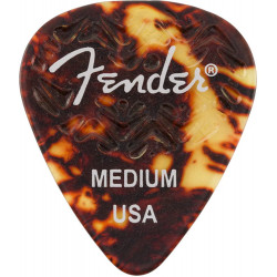 Fender - Médiators Tortoise Shell 351 Shape Medium - Pack de 6 médiators