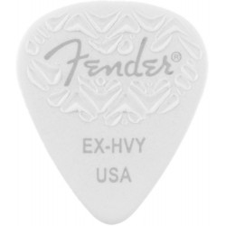 Fender - Médiators White 351 Shape Extra Heavy - Pack de 6 médiators